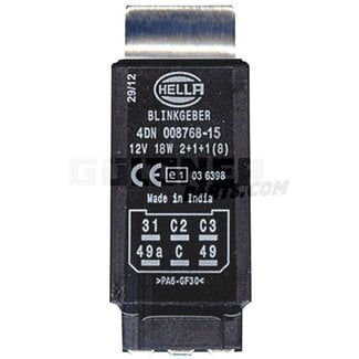 HELLA Blinkgeber elektronisch 12 V, 2 + 1 + 1 + 18 W, 6 Anschlüsse