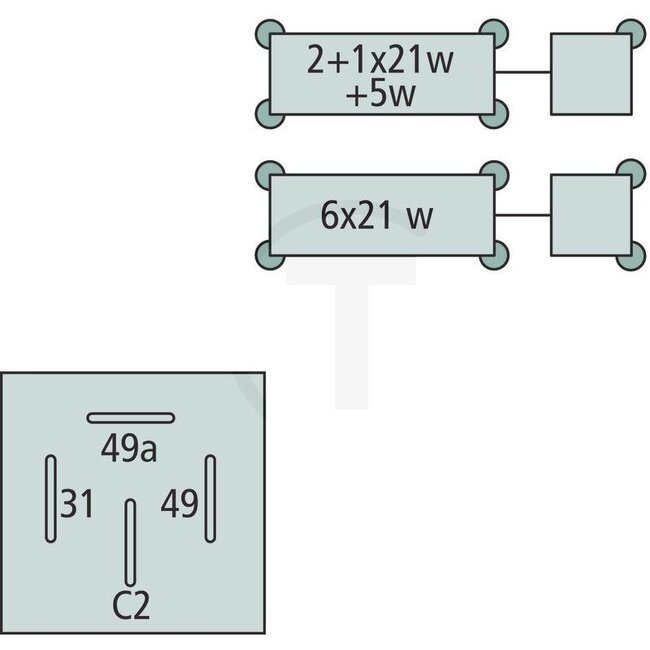 HELLA Flasher unit 12 V, 2+1 x 21 W + 5 W, 4 connections | 4DM003360021