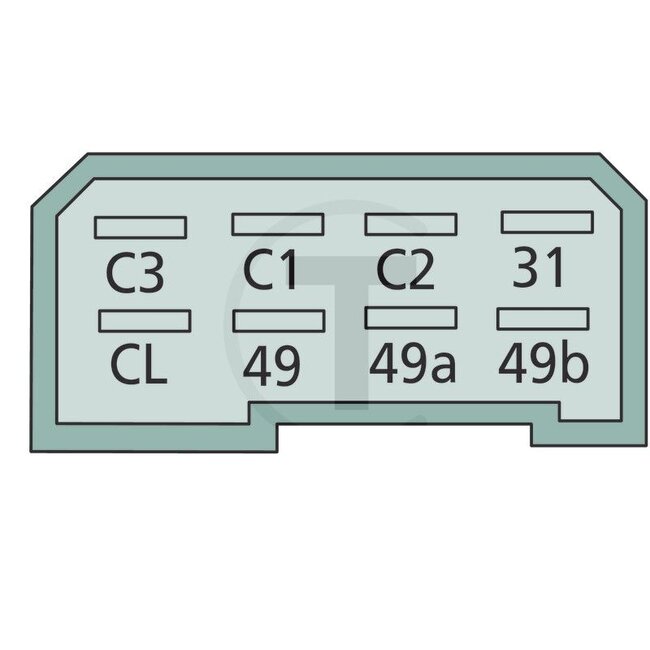 Cobo Blinkgeber / elektronisch 12 V, 8 Anschlüsse - 227190094000001, 1984941C1, 1058295, 3300536M92 | Ausführung: Belastbarkeit: 12 V 2 + 1 + 1 x 21 W, mit Halter, mit Warnblinkfunktion