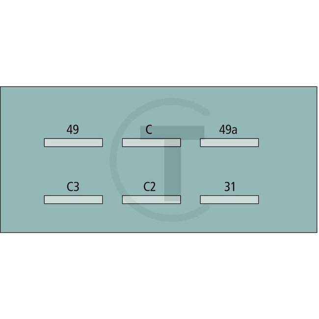 GRANIT Knipperautomaat / elektronisch 12 V, 6 aansluitingen - 50760020, 1964535C2, 1536092C1, 54229002B, 54 229 002 B, 3142068R5, 1987397C2, X830030065000 | Uitvoering: belastbaar: 12 V / 2 + 1 + 1 / 8 x 21 W, smalle uitvoering, met houder, met knipperlichtcontr
