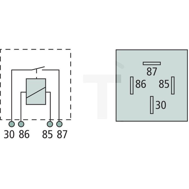 HELLA Relay Working current (make contact) - 4554RA 007793041, 4RA007793041, 4RA 007 793-041, AL81719, 1546541C1, 3387326M2, 87522476, 0009731314, 57410FP27071 | Version: • With resistor for suppressing inductive interference voltage peaks | Colour: Black | Pow
