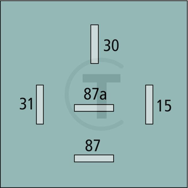 GRANIT Zeitrelais 40 sec. Verzögerung, 5-polig, 6,3 mm Flachsteckanschluss - 1-40-758-104, 1-40-258-001, 1-40-258-160