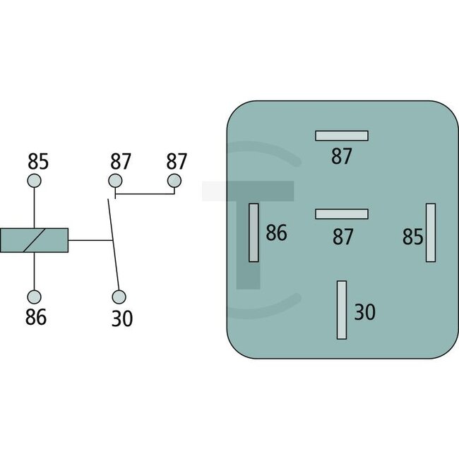HELLA Multifunctioneel relais N/O-contact - 4550011323, X830250011000, 4RA933791-161, 4RA 933 791-161, AZ26996, 82003697 | Uitvoering: 12 volt / 40 A, zonder houder, 4-polig, 6,3 mm vlakstekkeraansluiting