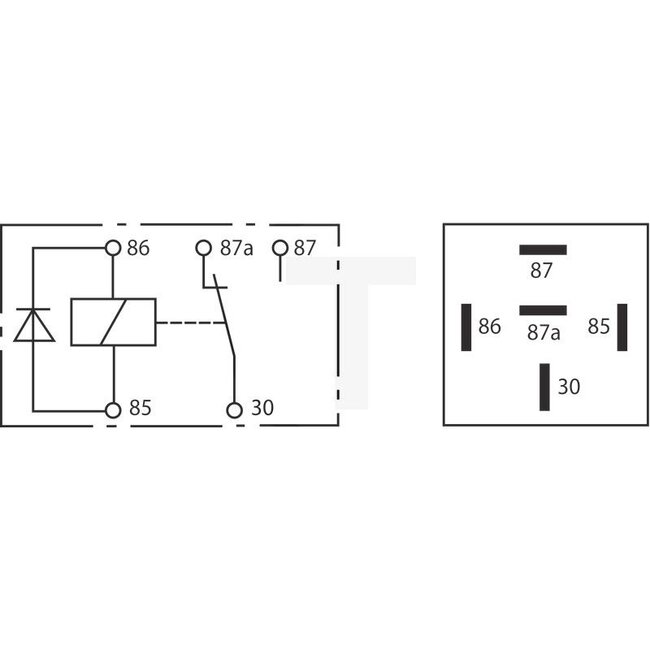 BOSCH Micro-Relais Wechselkontakt 12 V / 30 - 20 A, 5-polig, diode | 52022120, 332209152, 0332209152