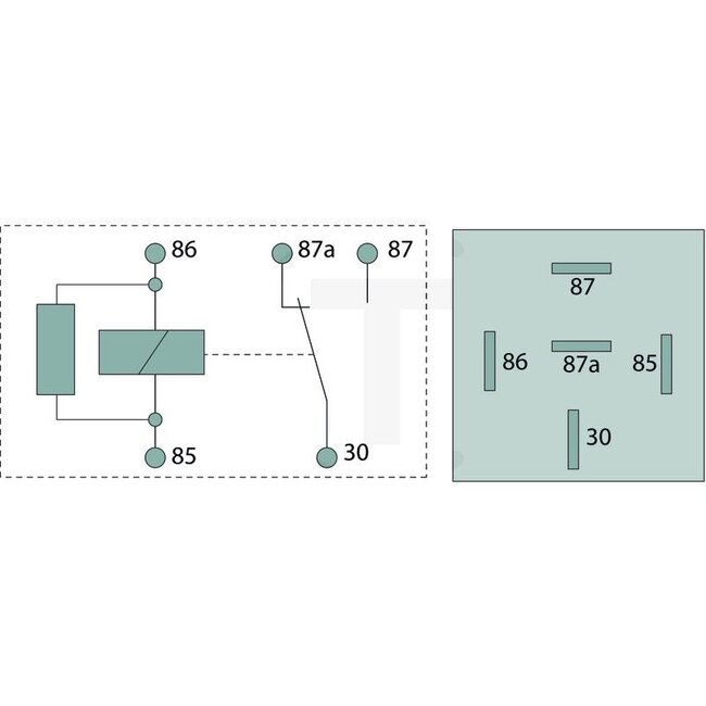 BOSCH Micro relays changeover contact 12 V / 30 - 20 A, parallel resistor | X830250021000, 332209159, 0332209159