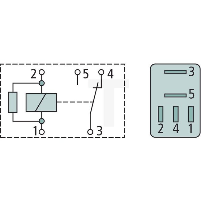 BOSCH Micro-relais Wisselcontact - 2500332201107, 105849A1, 332201107, 0332201107, 1-40-258-111, 82023238, 84543528, AL76702, 51084979, 7916291277 | Uitvoering: 12 volt / 20 - 10 A, zonder houder, 5-polig, met parallelweerstand om inductieve spanningspieken te