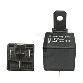 Relais Arbeitsstromrelais Wechselkontakt 12 V / 30 A, 5-polig, mit Halter