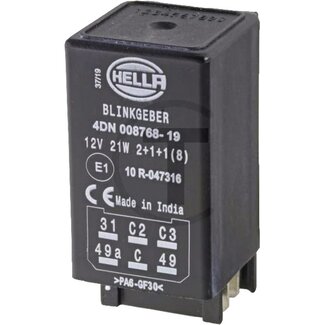 HELLA Knipperautomaat 12 V, 2+1+1 / 8 x 21 W, 6 aansluitingen, met kabel