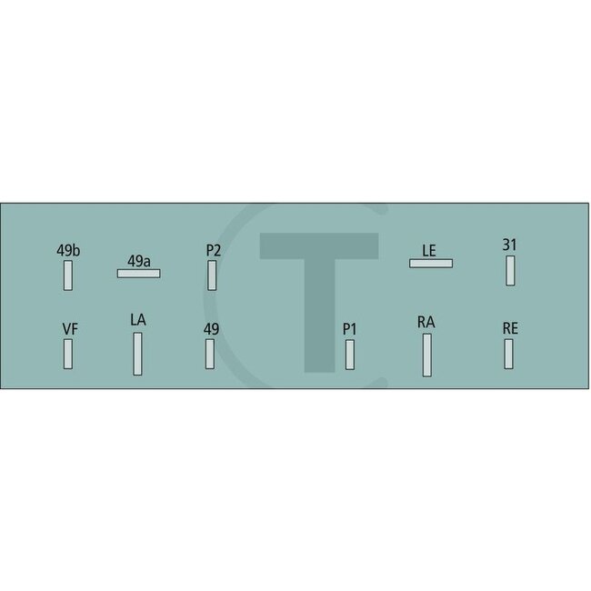 GRANIT Knipperautomaat elektronisch 12 V, 11 vlakstekkeraansluitingen | 04419531, 4419531