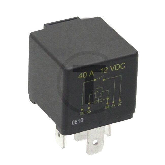 GRANIT Relay Working current (make contact) - 50760099, H404900020040, H312900020031, H312900020030 | Version: 12 V / 30 A  | For fine stage switching, start interlock, cold start system, Without bracket, 5-pin, blade terminal 6.3 mm