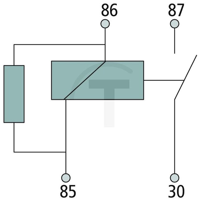 GRANIT Relais Arbeitsstrom (Schließer) - 50717050, 83990086, 7525171, I7525171 | Ausführung: 12 V / 20 A, ohne Halter, 4-polig, Flachsteckeranschlüsse