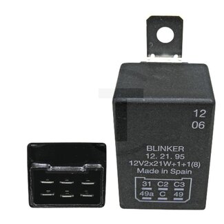 Cobo Blinkgeber 12 V, 2+1+1 / 8 x 21 W, 6 Anschlüsse, mit Halter
