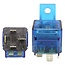 HELLA Micro relay Working current (make contact) - 4554RA 003530001, 4RA003530001, 4RA 003 530-001, AZ55251 | Version: 12 V / 15 A, With bracket and blade fuse insert, 4-pin, blade terminal 6.3 mm | Colour: Light blue | Power rating max. 12 V: 15 | Switching fu