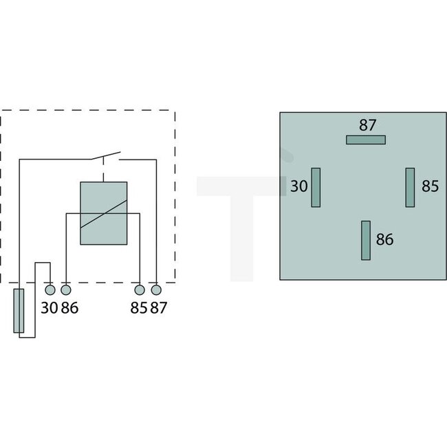 HELLA Micro-Relais Arbeitsstrom (Schließer) - 4554RA 003530001, 4RA003530001, 4RA 003 530-001, AZ55251 | Ausführung: 12 V / 15 A, mit Halter und Flachsicherungseinsatz, 4-polig, Flachsteckeranschluss 6,3 mm | Farbe: hellblau | Belastbarkeit 12 V: 15 A | Schaltf
