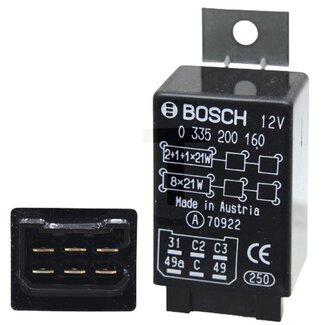 BOSCH Flasher/electronic 12 V, 6 connections