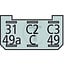 BOSCH Blinkgeber 12 V, 2+1+1 (8) x 21 W, 6 Anschlüsse, lip oben | AL202032, CA13044, 335200160, 0335200160