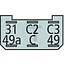 BOSCH Knipperautomaat 12 V, 2+1+1 (8) x 21 W, 6 aansluitingen, lip boven | AL202032, CA13044, 335200160, 0335200160