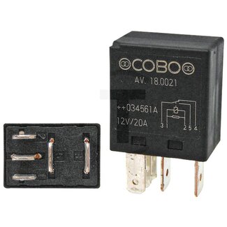 Cobo Micro-Relais Wechselkontakt 12 V / 20 A, 5-polig, ohne Halter