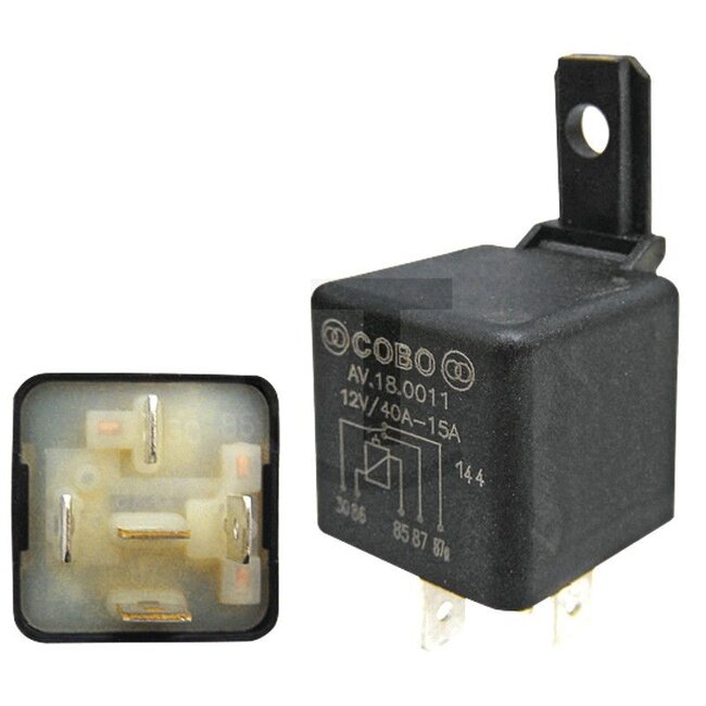 Cobo Relais wisselcontact 12 V / 40 - 15 A, 5-polig, met houder | 3306230M91, 1027137