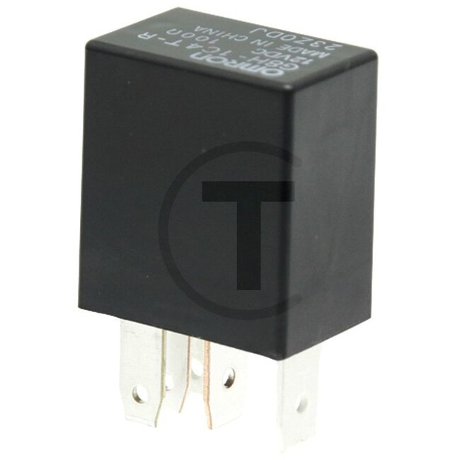 GRANIT Relay Working current (changeover) - 50717042, 82023238, 90338514, I90338514, 87414866, 1-40-258-011, 1-40-258-111, 47109364, 84543528 | Version: 12 V / 10 - 20 A, Without holder, 5-pin, Connection: 3 x 4.8 mm, 2 x 6.3 mm, With parallel resistor to suppre