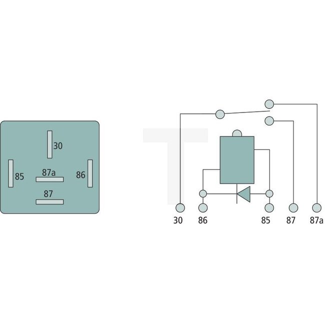 Cobo Relais Wechsler - 227180250000, 1027146 | Ausführung: 24 V / 20 - 10 A, mit Halter, 5-polig, mit Löschdiode zum Unterdrücken induktiver Spannungsspitzen