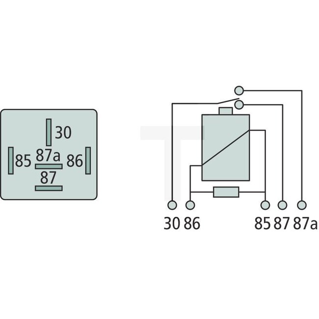 Cobo Relay Changeover - 2271802640000, 1027174 | Version: 24 V / 22 - 10 A, With bracket, 5-pin, blade terminal 6.3 mm, Parallel resistor for suppressing inductive interference voltages
