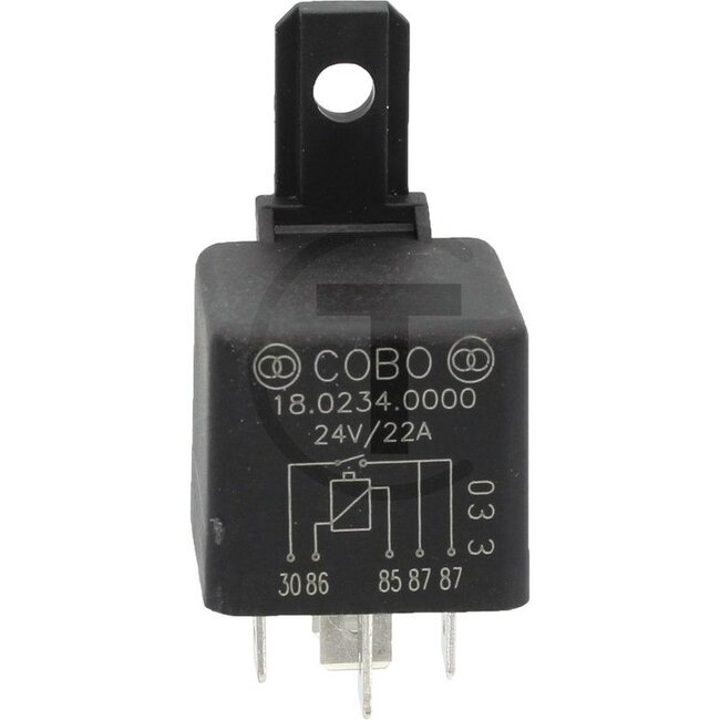 Cobo Relay Make contact - 2271802340000, 1027113 | Version: 24 V / 22 A, With bracket, 5-pin, blade terminal 6.3 mm