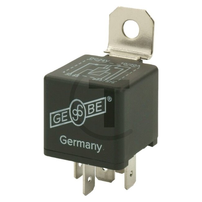 GRANIT Relais Wechsler - 5070010347 | Ausführung: 24 V / 10 - 20 A, mit Halter, 5-polig, Flachsteckanschluss