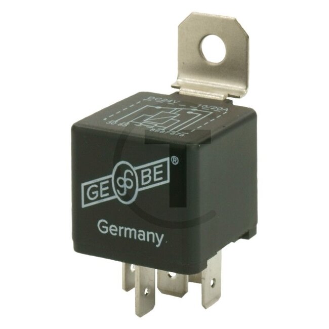 GRANIT Relay changeover - 5070010352 | Version: 24 V / 10 - 20 A  | With holder, 5-pin, flat plug connection