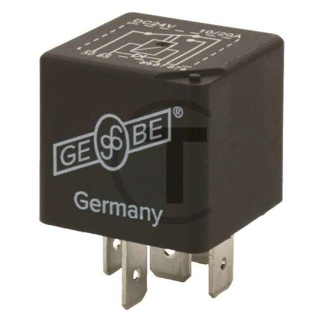 GRANIT Relay changeover - 5070010355 | Version: 24 V / 10 - 20 A  | Without holder, 5-pin, flat plug connection