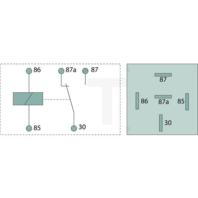 HELLA Relays changeover contact 12 V, 40 A, 5-pin | 7916291013, 0019731300, W712-015-000, W712015000, 0218302304, 4RD933332-401