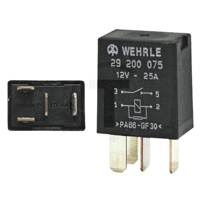 GRANIT Micro-Relais Schließer - 50775613192, 21300302 | Ausführung: 12 V / 25 A, ohne Halter, 4-polig, Parallelwiderstand zum Unterdrücken induktiver Störspannungsspitzen