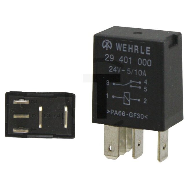 GRANIT Micro relay changeover - 50775613176, 4RD933319-011 | Version: 24 V / 10 A, Without holder, 5-pin