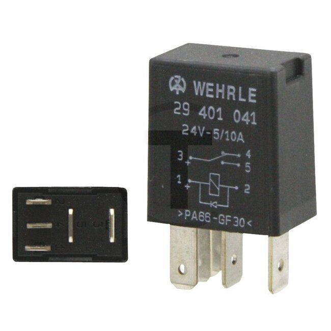 GRANIT Micro relays changeover contact 24 V / 10 A, 5-pin, diode, without bracket | 4RD933319-011