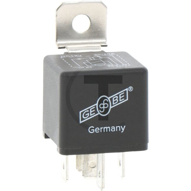 GRANIT Multifunction relay changeover - 5070011216, X830250021000 | Version: 12 V / 30- 40 A, Without holder, 5-pin, flat plug connection 6.3 mm, With resistor for suppressing inductive interference voltage peaks | Colour: Black | Power rating max. 12 V: 30 / 40