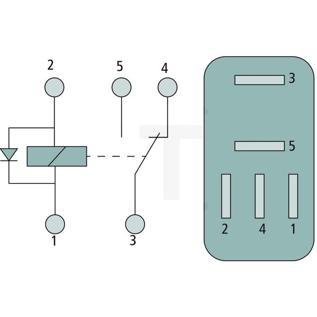 BOSCH Multifunctioneel relais N/O-contact - 2500986AH0304, H404900020060, 986AH0304, 0986AH0304 | Uitvoering: 12 V / 20 - 10 A, zonder houder, 5-polig, 6,3 mm vlakstekkeraansluiting