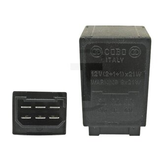 Cobo Flasher unit electronic 12 V, 6 connections, alarmlichtfunctie