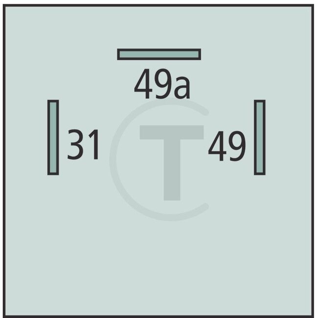 GRANIT Knipperautomaat / elektronisch 12 V, 3 aansluitingen - 50775605148, 4DB003750-711 | Uitvoering: 12 V / 2 / 4 x 21 W + 0 - 5 W, met alarmlichtfunctie