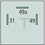 Blinkgeber / elektronisch 12 V, 3 Anschlüsse - 50775605148, 4DB003750-711 | Ausführung: 12 V / 2 / 4 x 21 W + 0 - 5 W <br>mit Warnblinkfunktion
