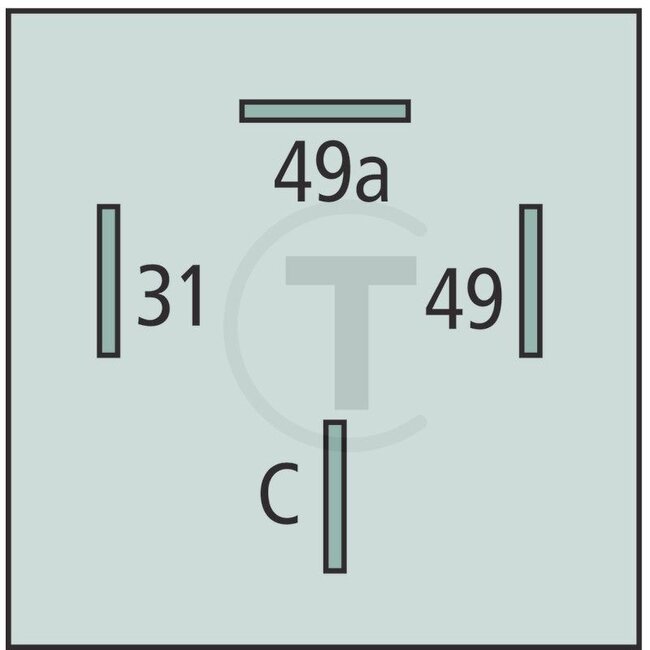 GRANIT Flasher unit 24 V, 2 / 4 x 21 W, 4 connections