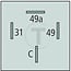 GRANIT Flasher unit 24 V, 2 / 4 x 21 W, 4 connections