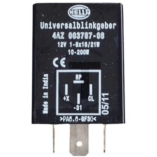 HELLA Blinkgeber elektronisch 12 V, 4 Anschlüsse, 10 - 200 W
