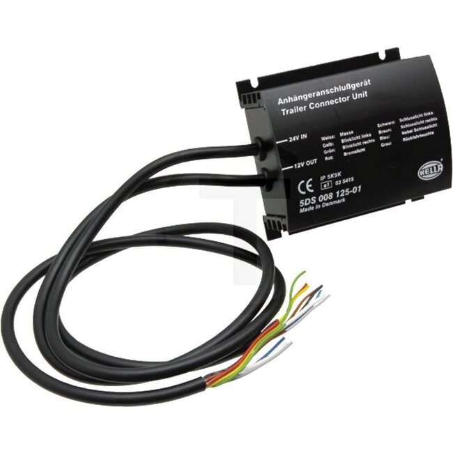 HELLA Voltage converter 24V → 12V, including additional wiring harness for trailer light - 5DS008125011