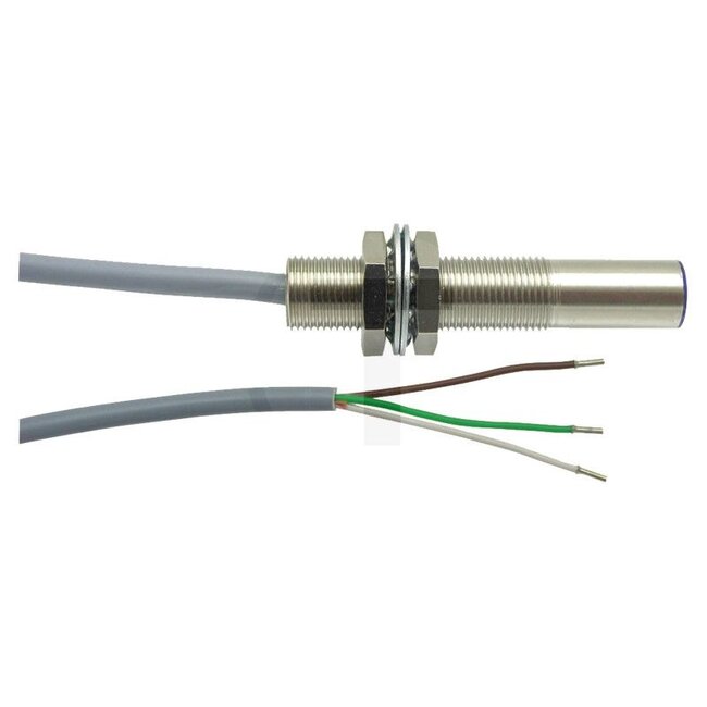 MüllerElektronik Speed sensor - 506312600 | Thread: M12 x 1 | Version: Sensor X, Cardan shaft/wheel, 6 m cable without plug | Connection details:, brown: 12 V, green: signal line, white: earth