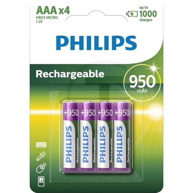 Philips Akku AAA, Micro Akku AAA, Micro - Kapazität: 950 mAH - 30030002021