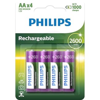 Philips Akku AA, Mignon Akku AA, Mignon - Kapazität: 2600 mAH