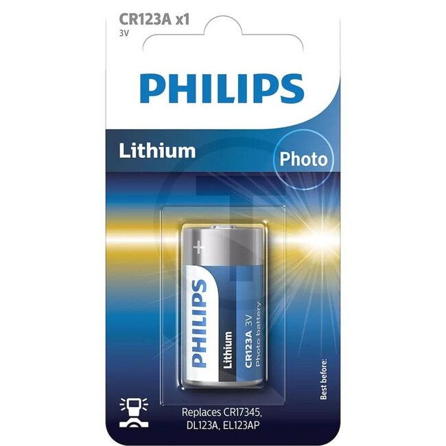 Philips Batterij - Inhoud 1 stuks, Uitvoering: CR123