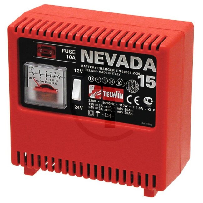 Telwin Charger Nevada 15 - Mains voltage: 230 (50/60 Hz) V, Charging voltage: 12/24 V - 807026
