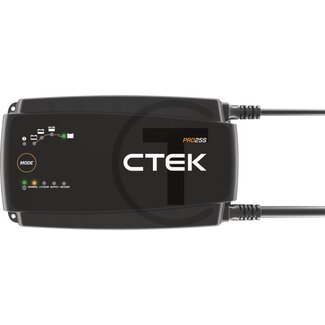 CTEK incl. 1.5 m charging cable</p><li>Mains voltage (V): 220 - 240 VAC (50 - 60 Hz), 2.9 A max.</li><li>Charging current (A): 25</li><li>Battery capacity (Ah): • 40-500 Ah, lead-acid batteries <br> • 30-450 Ah, LiFePO4</li><li>Ambient temperature (°C): -20 t
