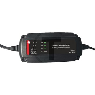 GRANIT BLACK EDITION Battery charger - Voltage: 6/12 V, Charging current: 1 A, Battery capacity: 3 - 30 Ah